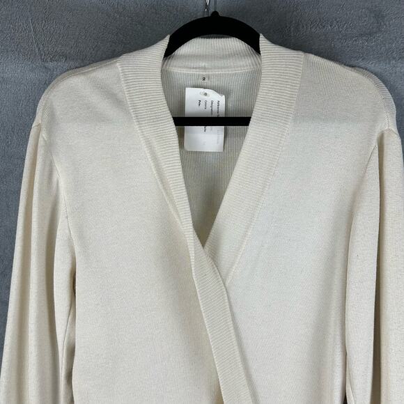 JINABE Dress Womens 2 Silk Sweater Cream Asymmetrical Neutral Minimalist Vintage - Picture 2 of 16